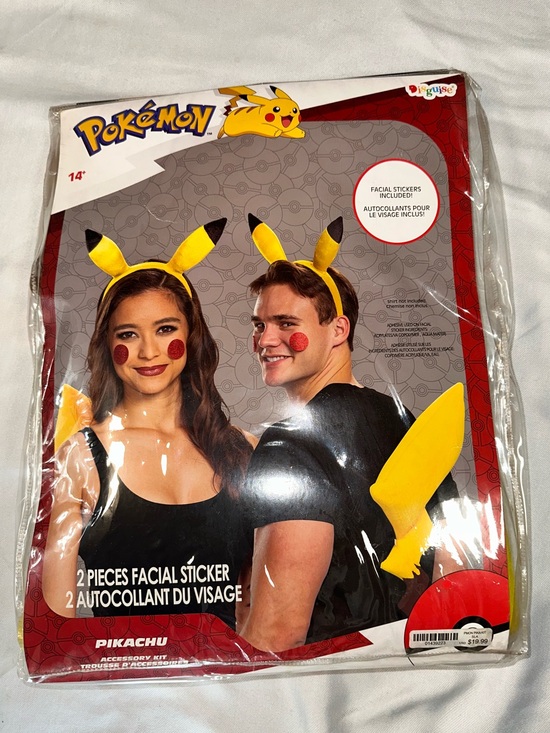 N/A Other - Pokémon Pikachu Yellow & Black Headband and Tail Costume Accessory Set